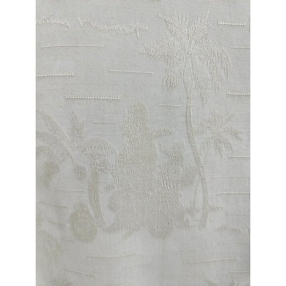 New Guy Buffet Silk Hawaiian Shirt Mens XXL Solid Tropical Ecru  Button Front - Picture 6 of 6